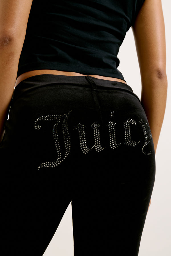 BLACK CLASSIC VELOUR CAPRI PANT