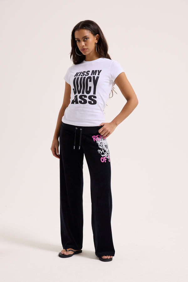 WHITE THE ICONS | WHITE KISS MY JUICY TEE