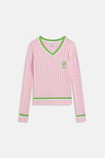 CHERRY BLOSSOM CABLE KNIT JUMPER