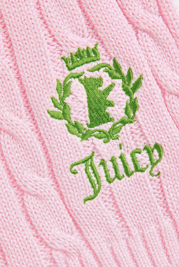 CHERRY BLOSSOM CABLE KNIT SHORT