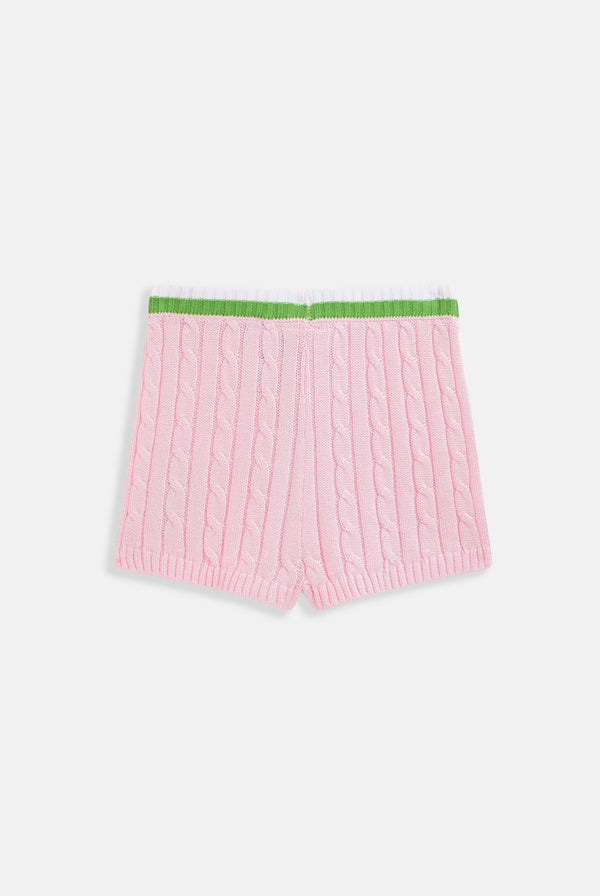 CHERRY BLOSSOM CABLE KNIT SHORT