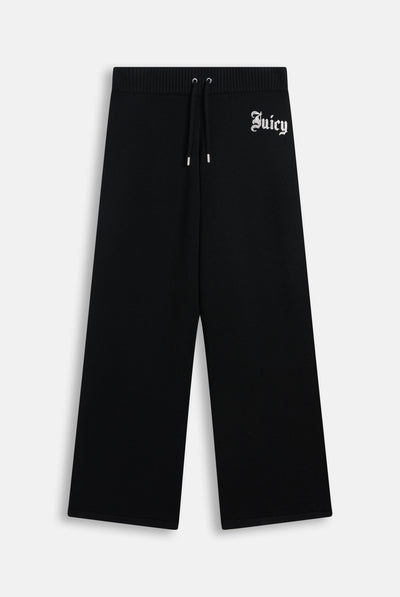 Black Knit Diamanté Trackpant