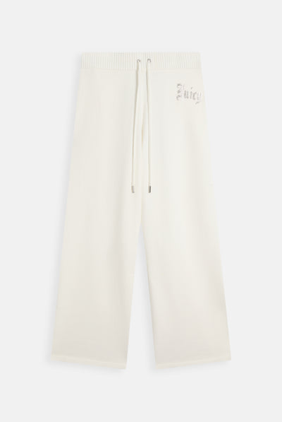 Cream Knit Diamanté Trackpant