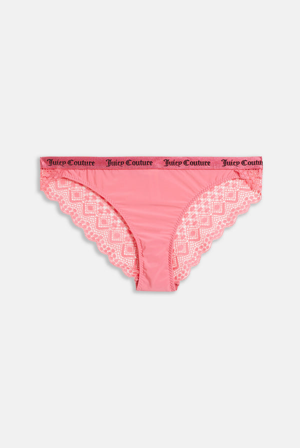 🍒 NWT Juicy Couture 3 Panties Cherries Lace XL