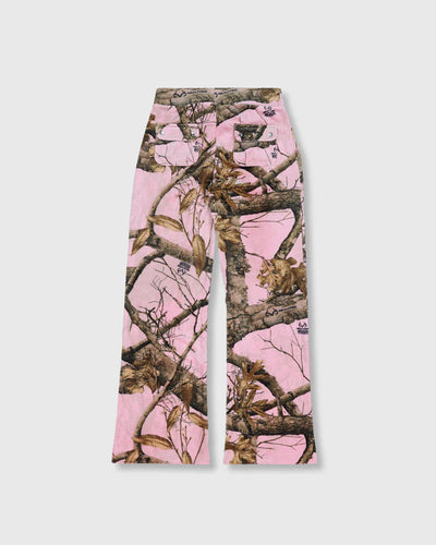 'Juicy by PLEASURES'  REALTREE LOW RISE PINK VELOUR TRACK PANTS