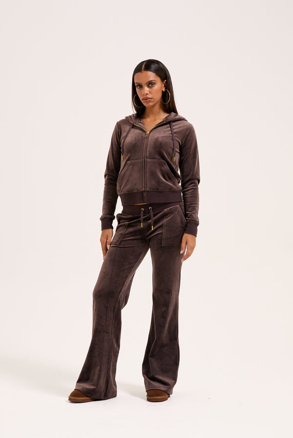 Java Low Rise Flare Classic Velour Track Pant