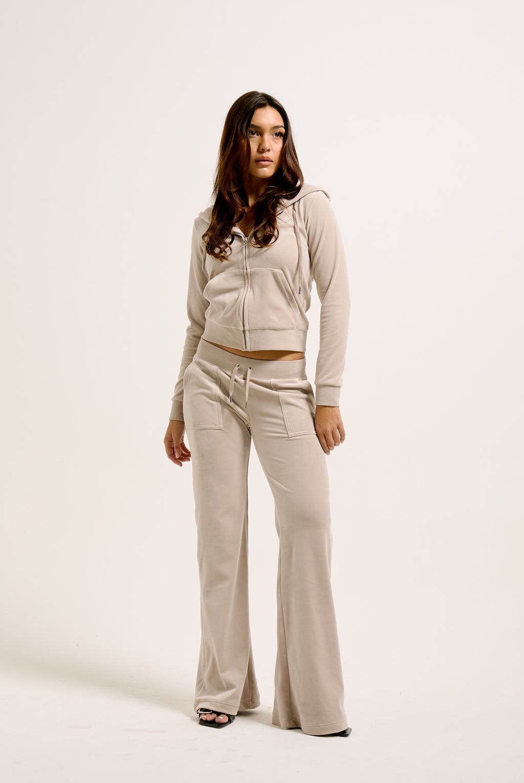 STRING LOW RISE FLARE POCKET CLASSIC VELOUR TRACK PANT