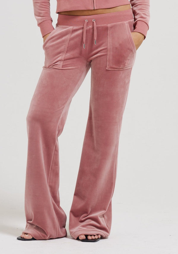 WITHERED ROSE LOW RISE FLARE CLASSIC VELOUR TRACK PANT