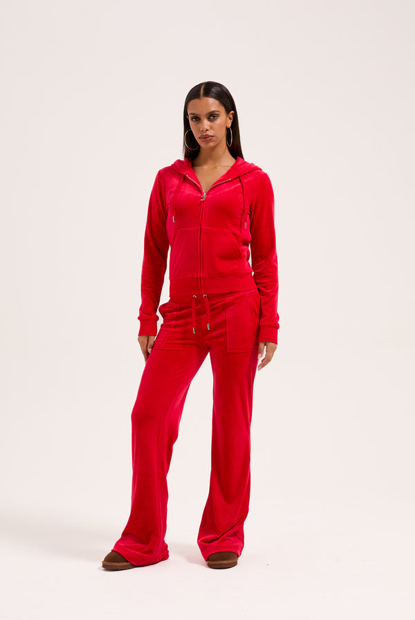 TOREADOR  LOW RISE VELOUR TRACK PANTS