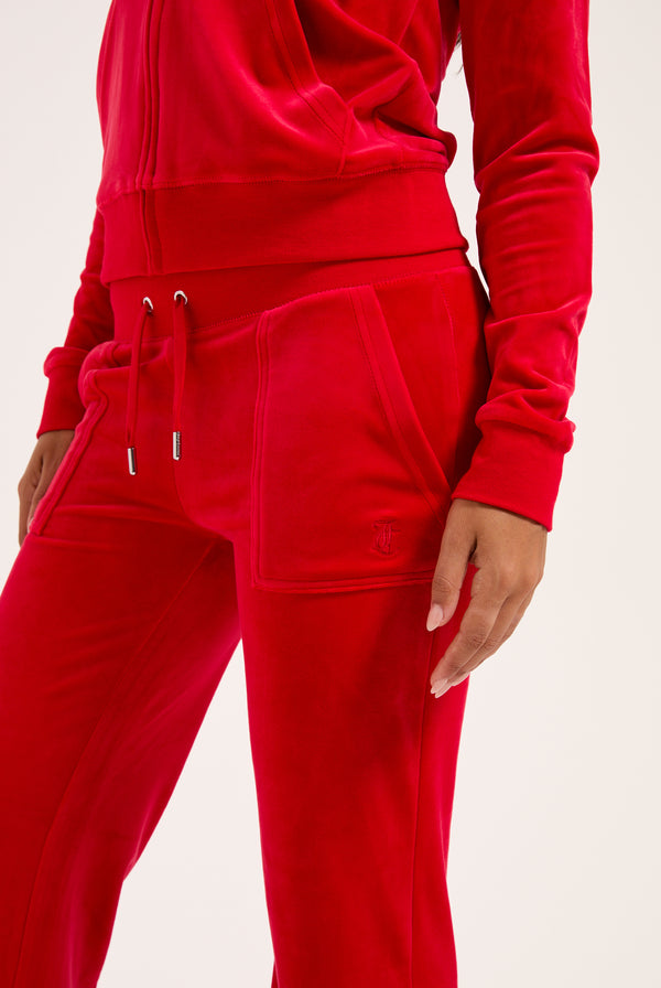 TOREADOR  LOW RISE VELOUR TRACK PANTS