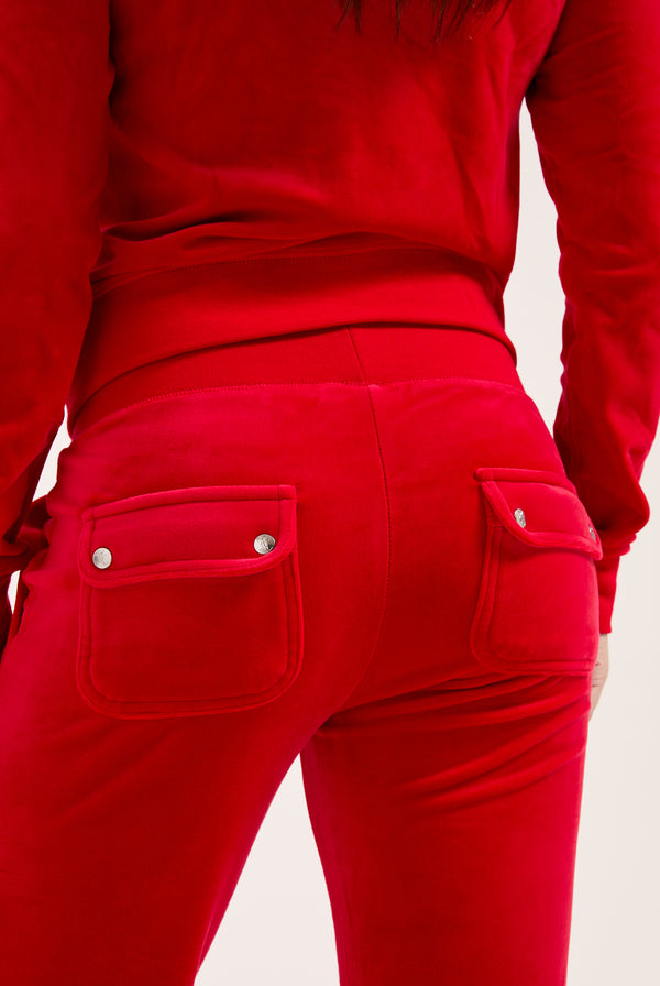 TOREADOR  LOW RISE VELOUR TRACK PANTS