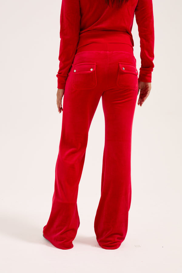 TOREADOR  LOW RISE VELOUR TRACK PANTS
