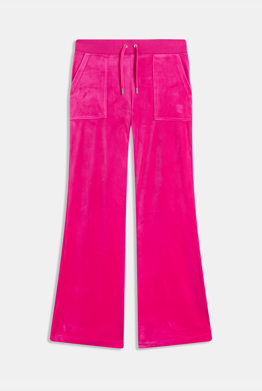 NOSTALGIA PINK LOW RISE FLARE CLASSIC VELOUR TRACK PANT