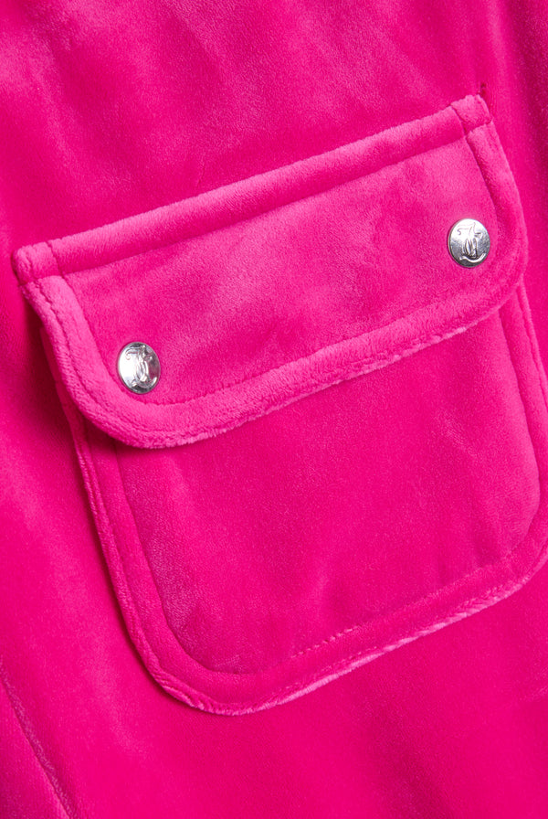 NOSTALGIA PINK LOW RISE FLARE CLASSIC VELOUR TRACK PANT