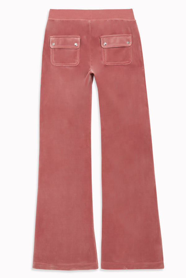 WITHERED ROSE LOW RISE FLARE CLASSIC VELOUR TRACK PANT