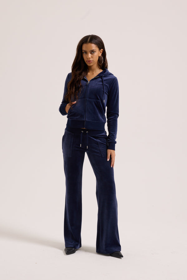 NIGHT SKY LOW RISE VELOUR TRACK PANTS