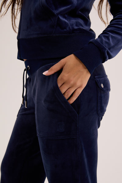 NIGHT SKY LOW RISE VELOUR TRACK PANTS