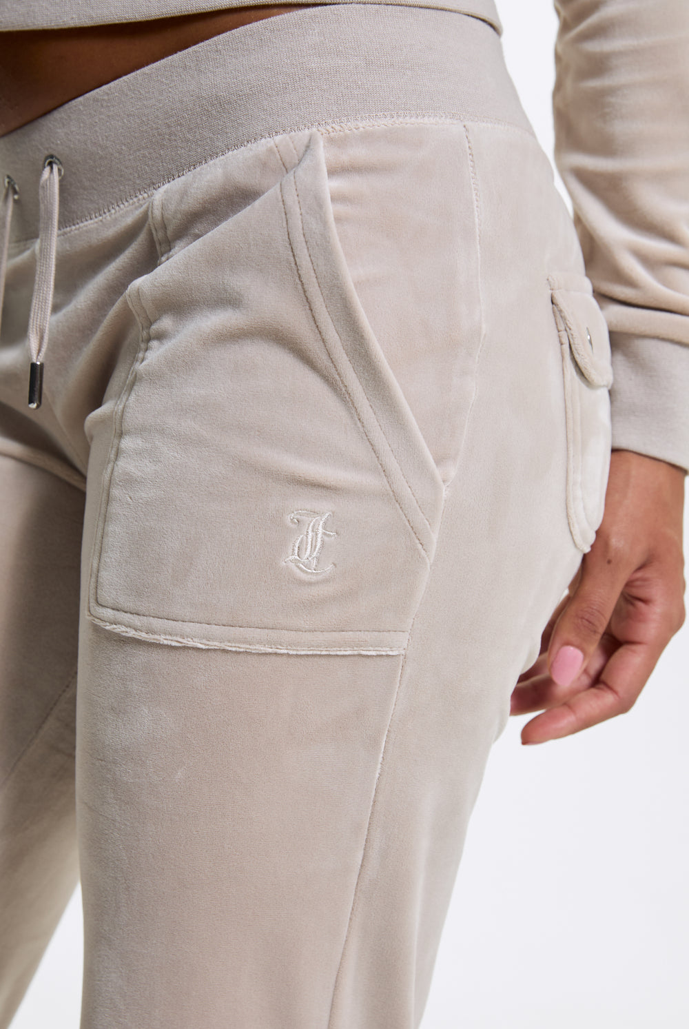 STRING LOW RISE FLARE POCKET CLASSIC VELOUR TRACK PANT