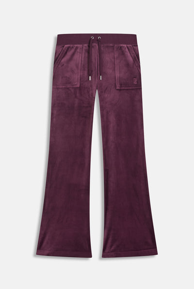 WINETASTING LOW RISE FLARE CLASSIC VELOUR TRACK PANT