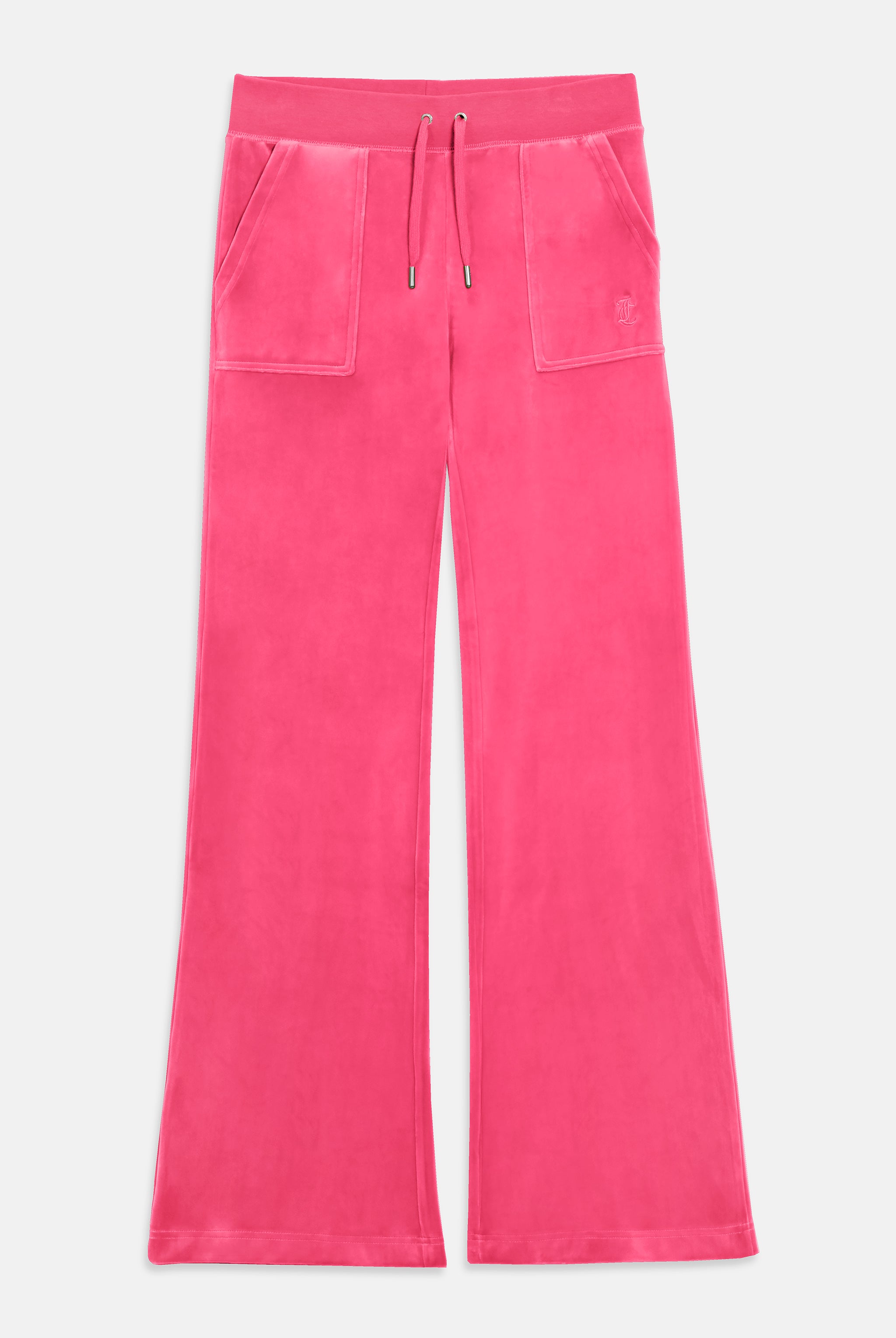 HOT PINK LOW RISE FLARE CLASSIC VELOUR TRACK PANT Juicy Couture UK