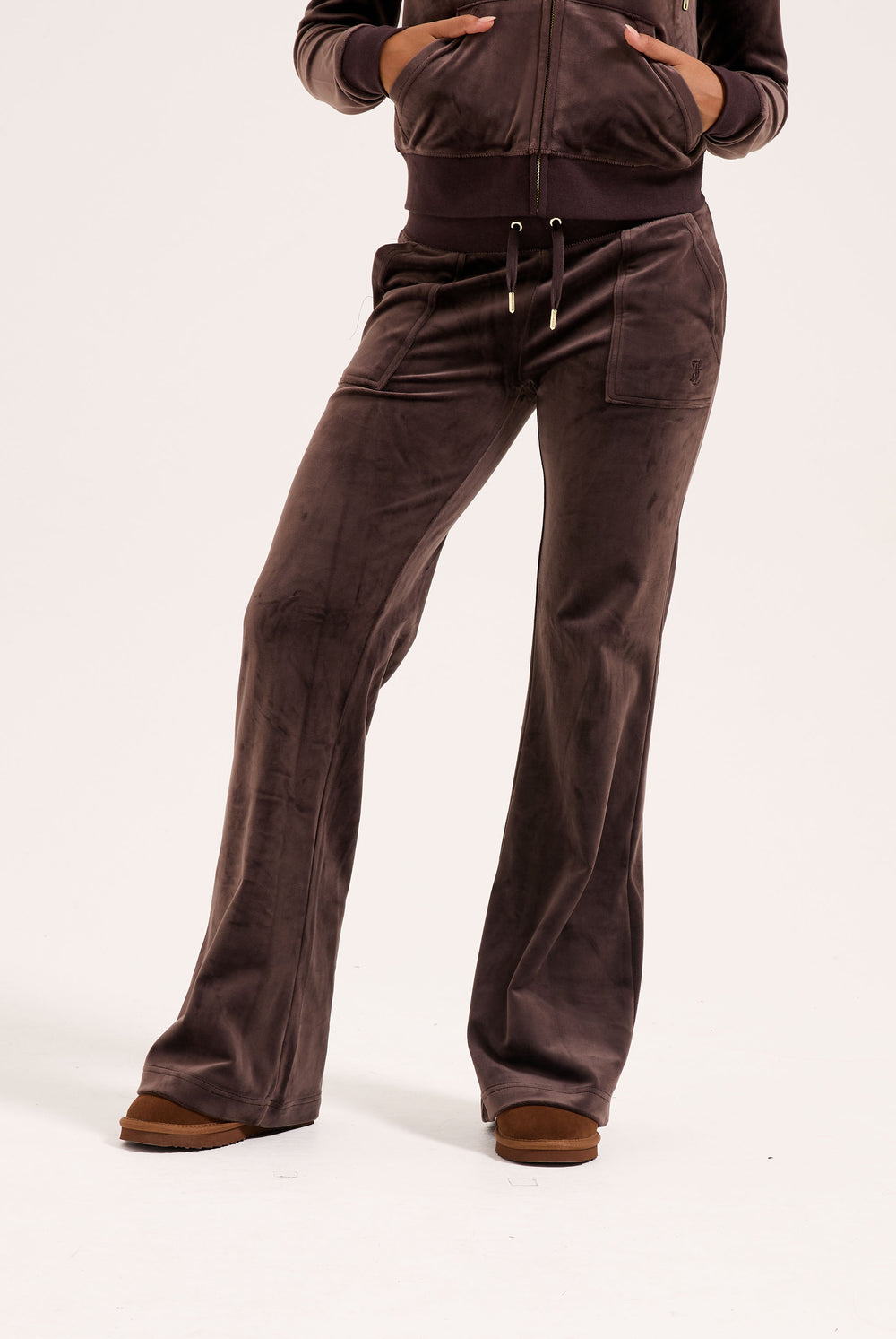 Java Low Rise Flare Classic Velour Track Pant