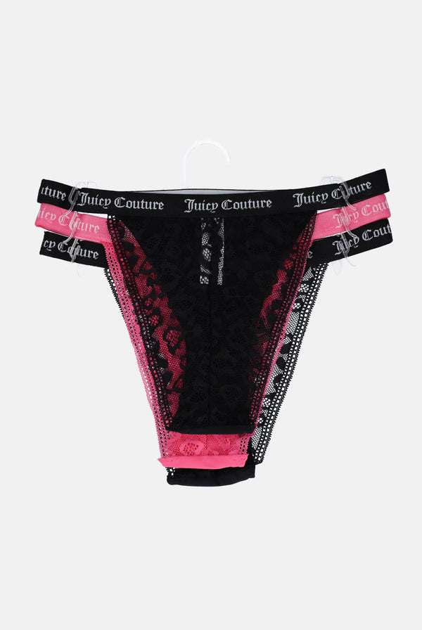 3 PACK OF LACE THONGS