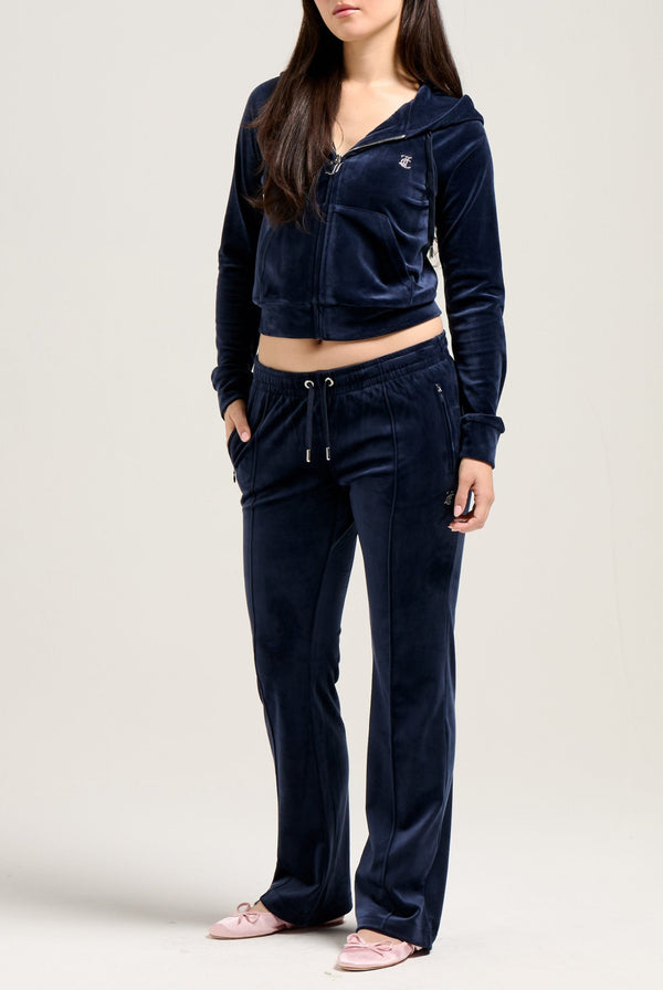 'LIBRA' NIGHT SKY DIAMANTÉ VELOUR ZIP-THROUGH HOODIE