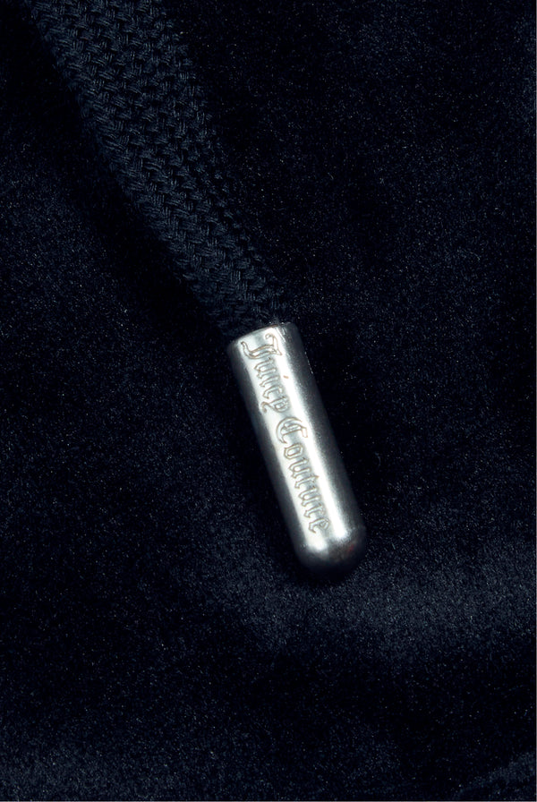 'LIBRA' NIGHT SKY DIAMANTÉ VELOUR ZIP-THROUGH HOODIE