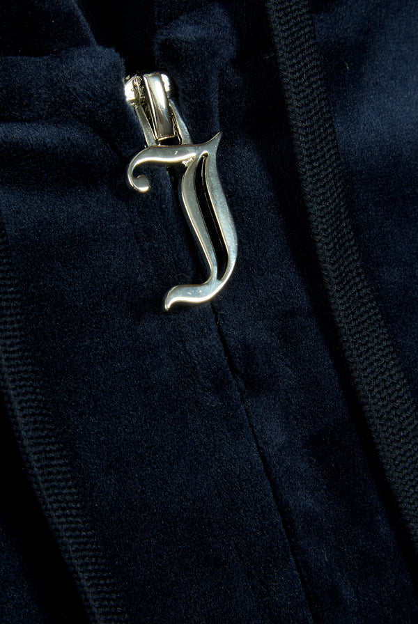 'LIBRA' NIGHT SKY DIAMANTÉ VELOUR ZIP-THROUGH HOODIE