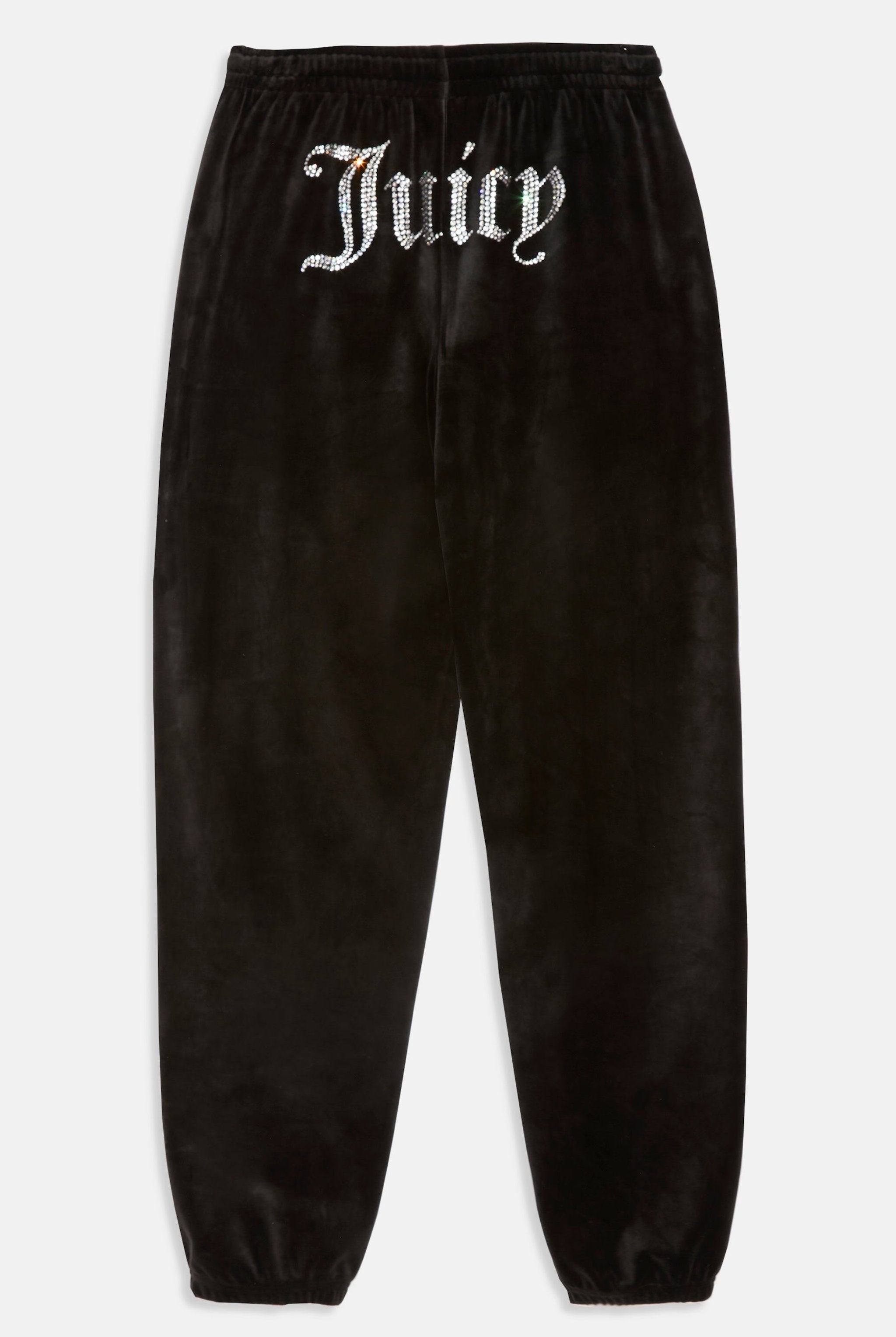 BLACK DIAMANTE VELOUR CUFFED BOTTOMS Juicy Couture UK