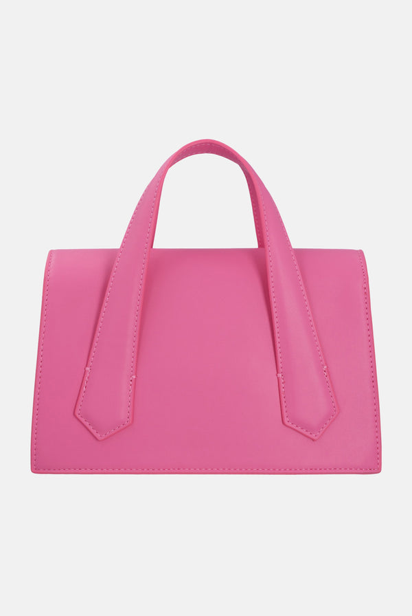 RASPBERRY SORBET SMALL PU HANDBAG