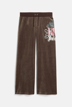Displays the Java 'Juicy' branded Live For Juicy Og Straight Trackpants