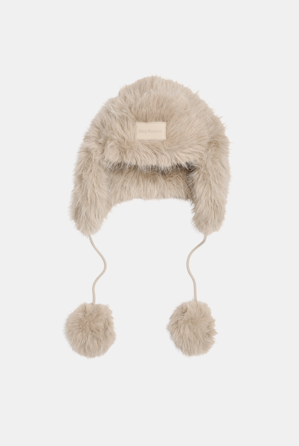Natural Long Pile Trapper Hat