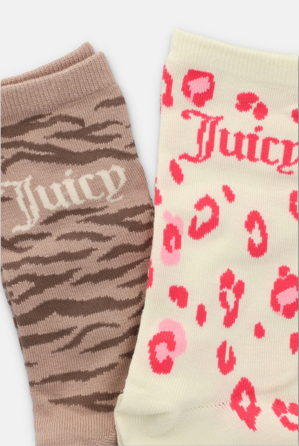 2pack Heart Leopard Print Socks