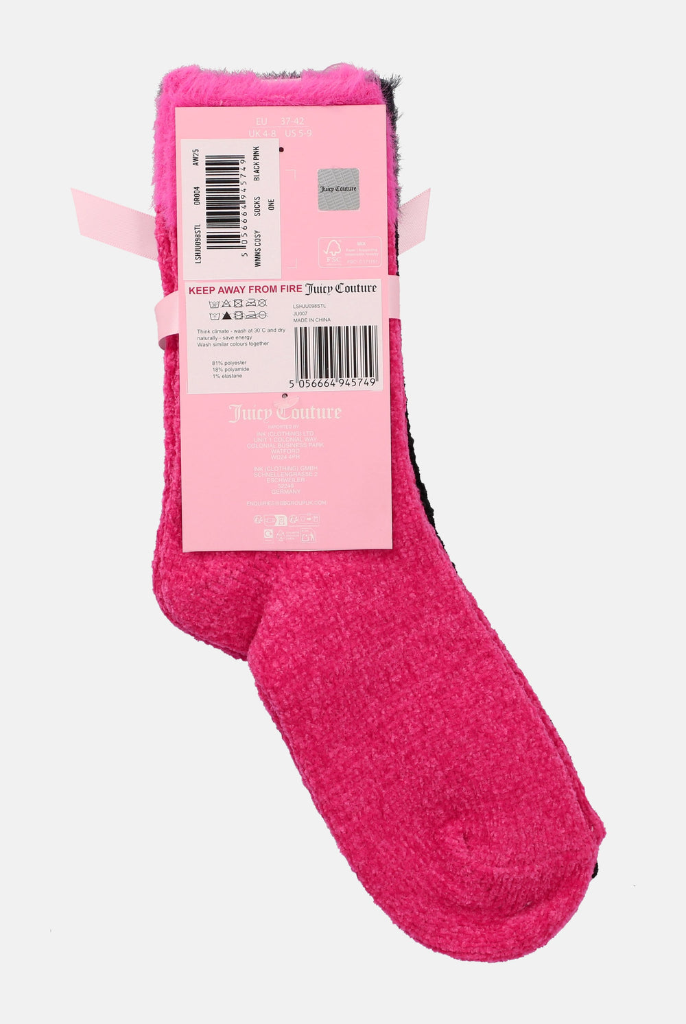 2 Pack Chenille Cosy Socks