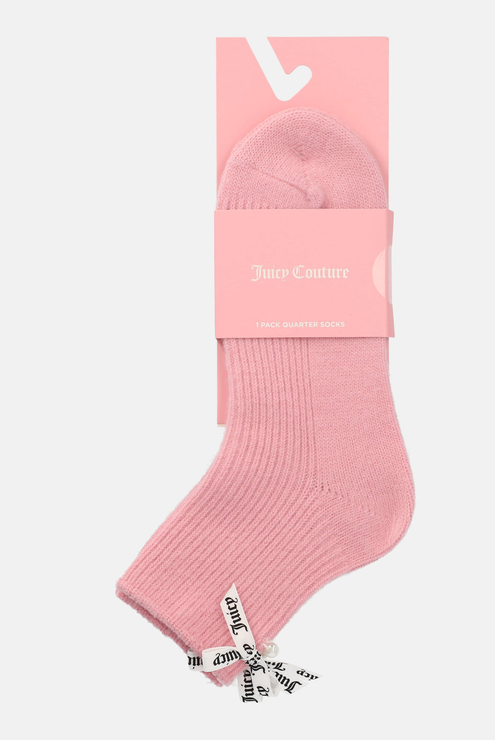 Pale Pink Pearl & Bow Cosy Socks
