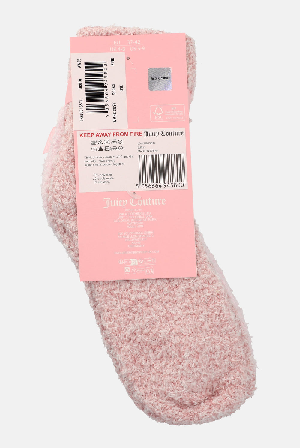 3 Pack Pink Cropped Cosy Socks