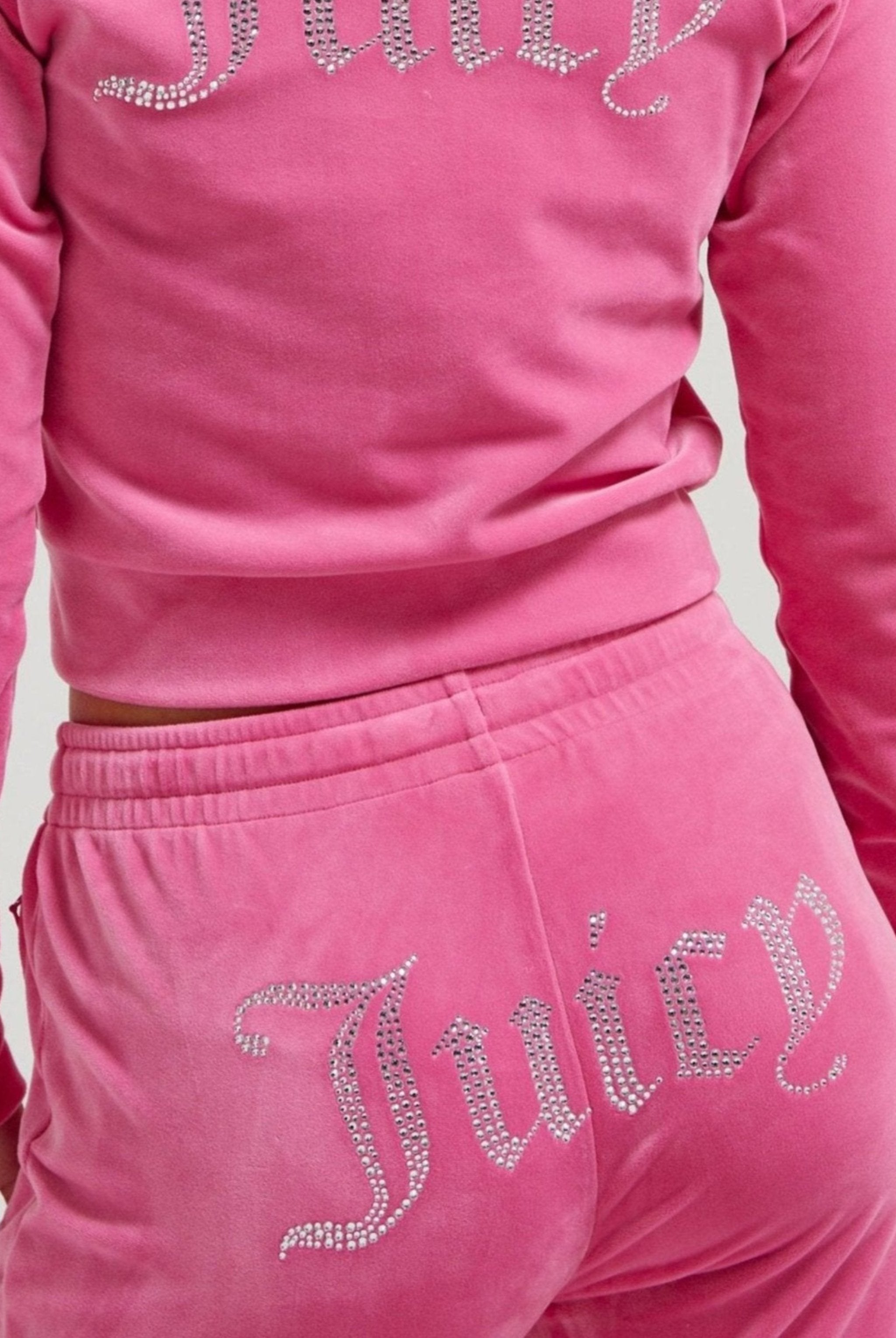 Pink velvet sweatsuit best sale