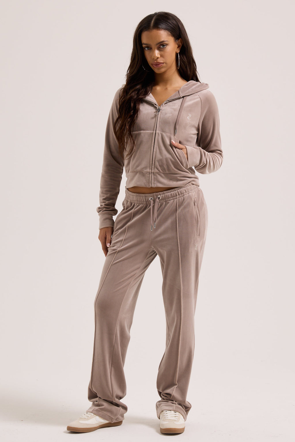 FUNGI VELOUR OUTLINE DIAMANTÉ TRACKSUIT BOTTOM