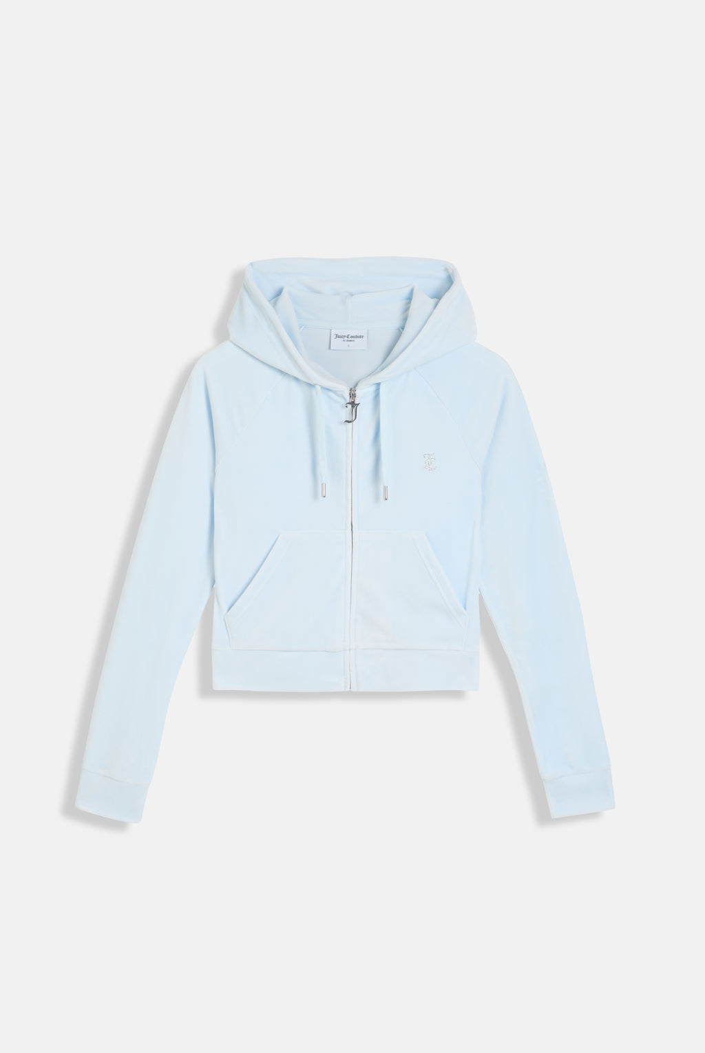 NANTUCKET BREEZE DIAMANTÉ VELOUR ZIP-THROUGH HOODIE