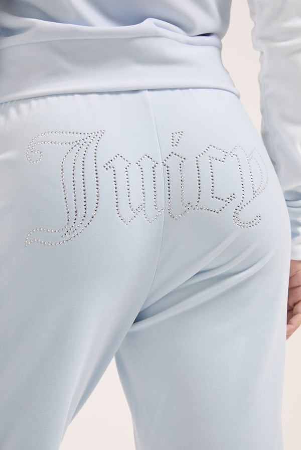 NANTUCKET BREEZE VELOUR OUTLINE DIAMANTÉ TRACKSUIT BOTTOM
