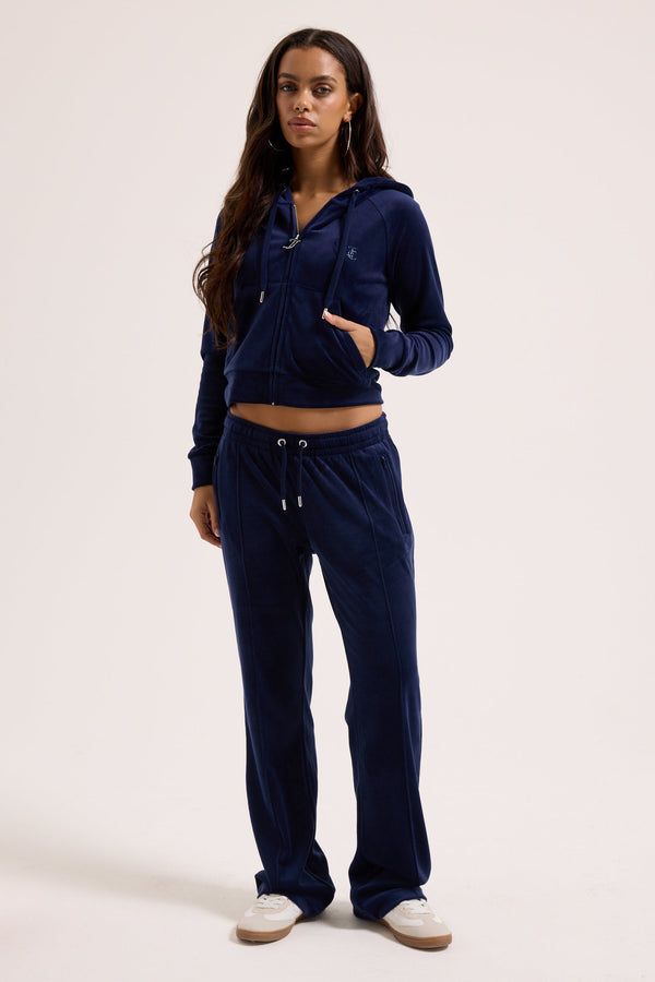 NIGHT SKY VELOUR OUTLINE DIAMANTÉ TRACKSUIT BOTTOM