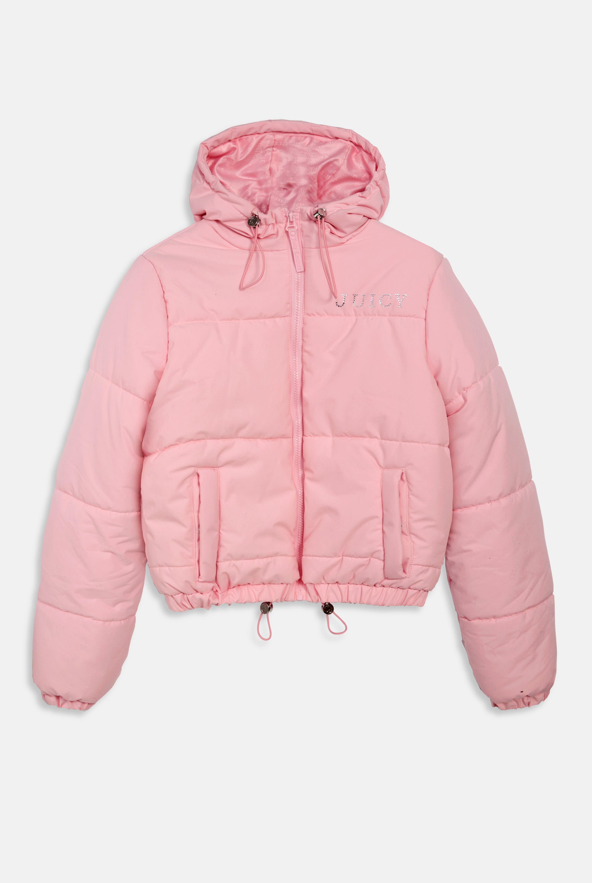 Juicy couture pink puffer jacket discount