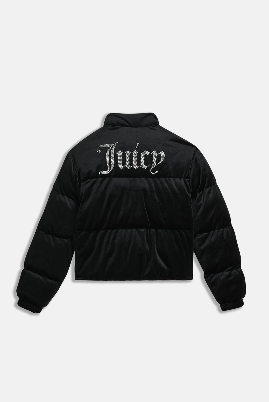 BLACK JUICY VELOUR PUFFER JACKET