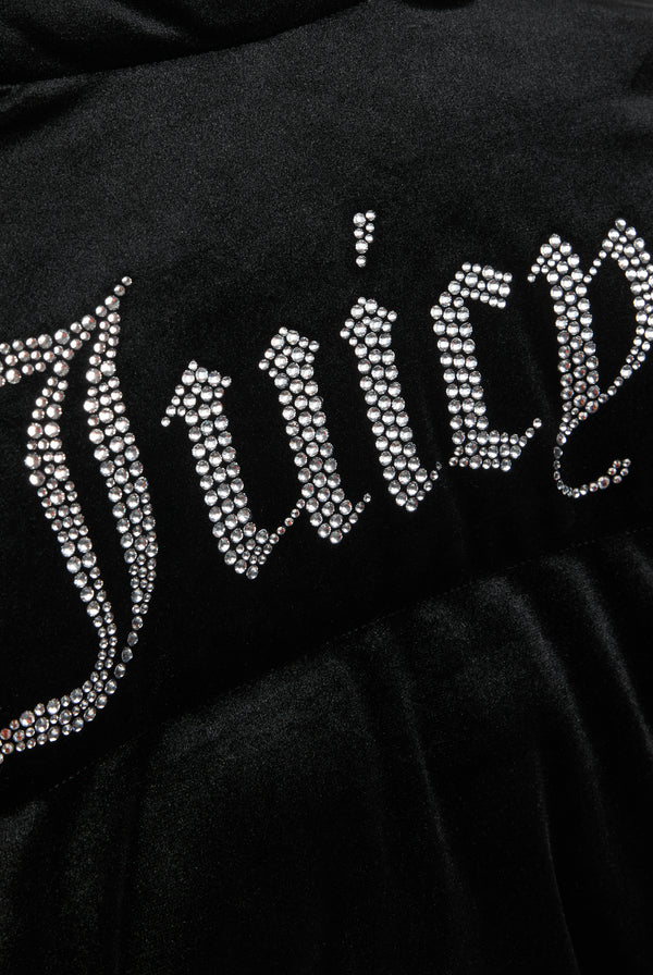 BLACK JUICY VELOUR PUFFA JACKET