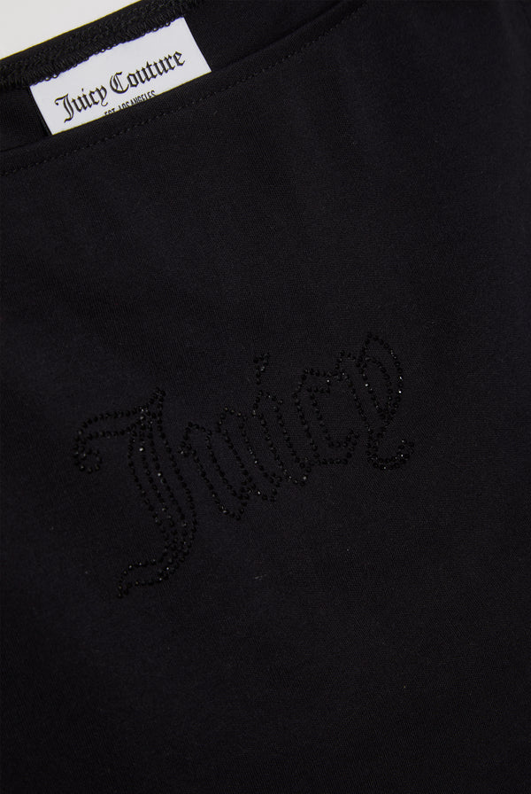 BLACK MODAL DIAMANTE BOATNECK TOP