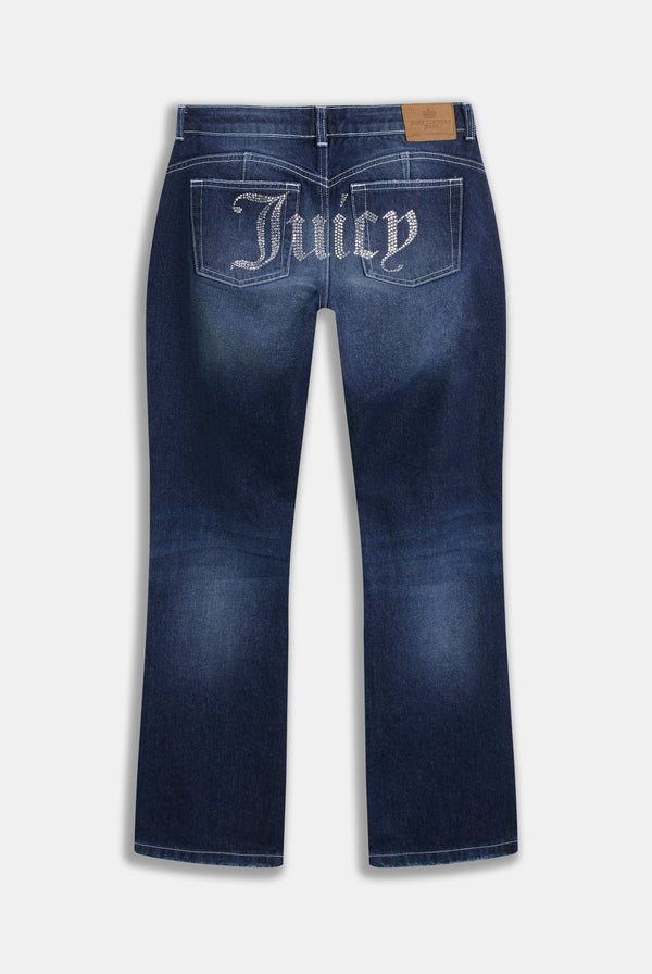 MID WASH BOOTCUT DIAMANTE JEANS