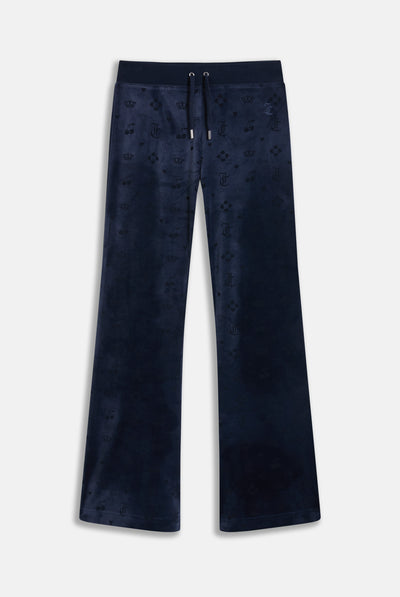NIGHT SKY MONOGRAM CLASSIC VELOUR LOW RISE TRACK PANT