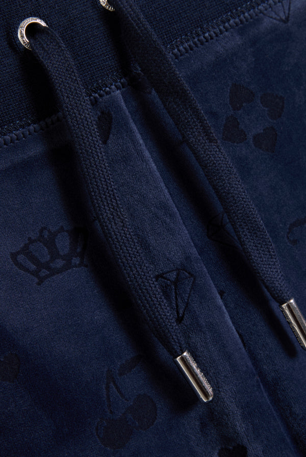 NIGHT SKY MONOGRAM CLASSIC VELOUR LOW RISE TRACK PANT