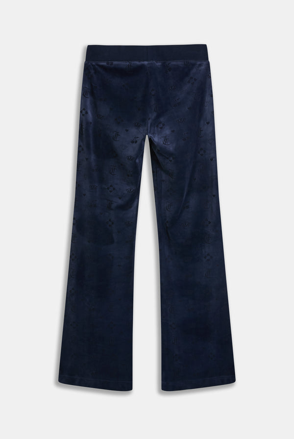NIGHT SKY MONOGRAM CLASSIC VELOUR LOW RISE TRACK PANT